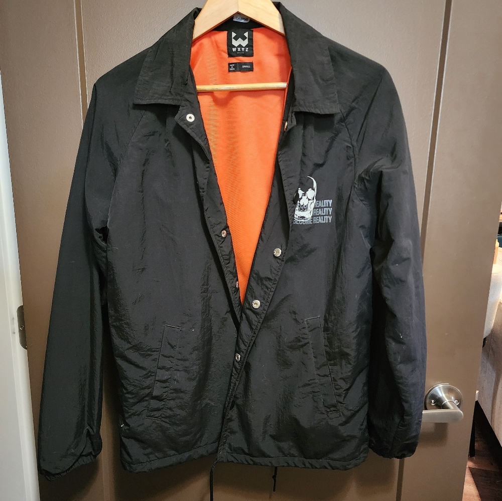 Black Jacket with Orange Lining